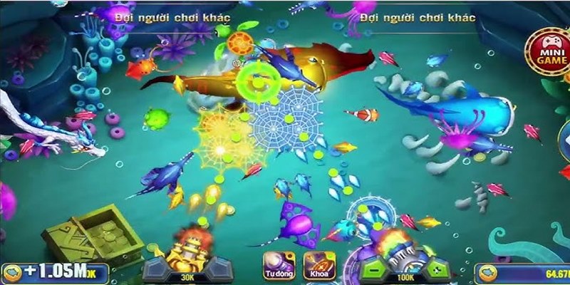 Chọn những con cá lớn và sử dụng 7 viên đạn để đánh bại chúng