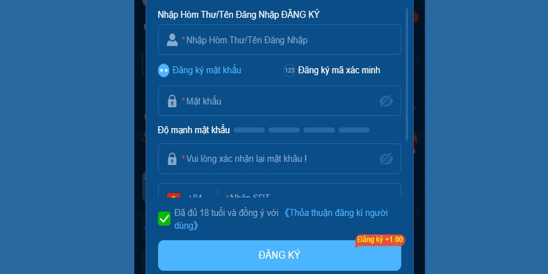 Cung cấp thông tin đầy đủ khi anh em thực hiện đăng ký 58WIN